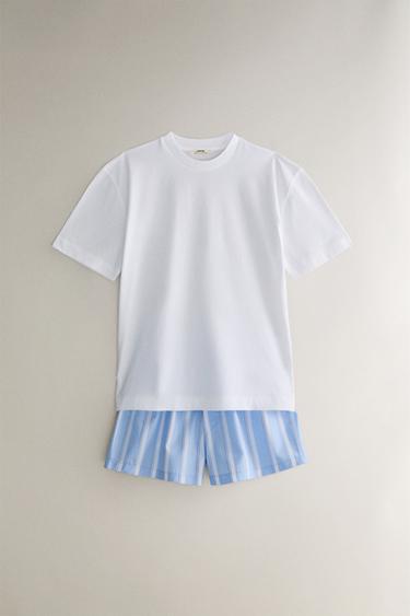 STRIPED PYJAMA SET - White by Zara - Image 0