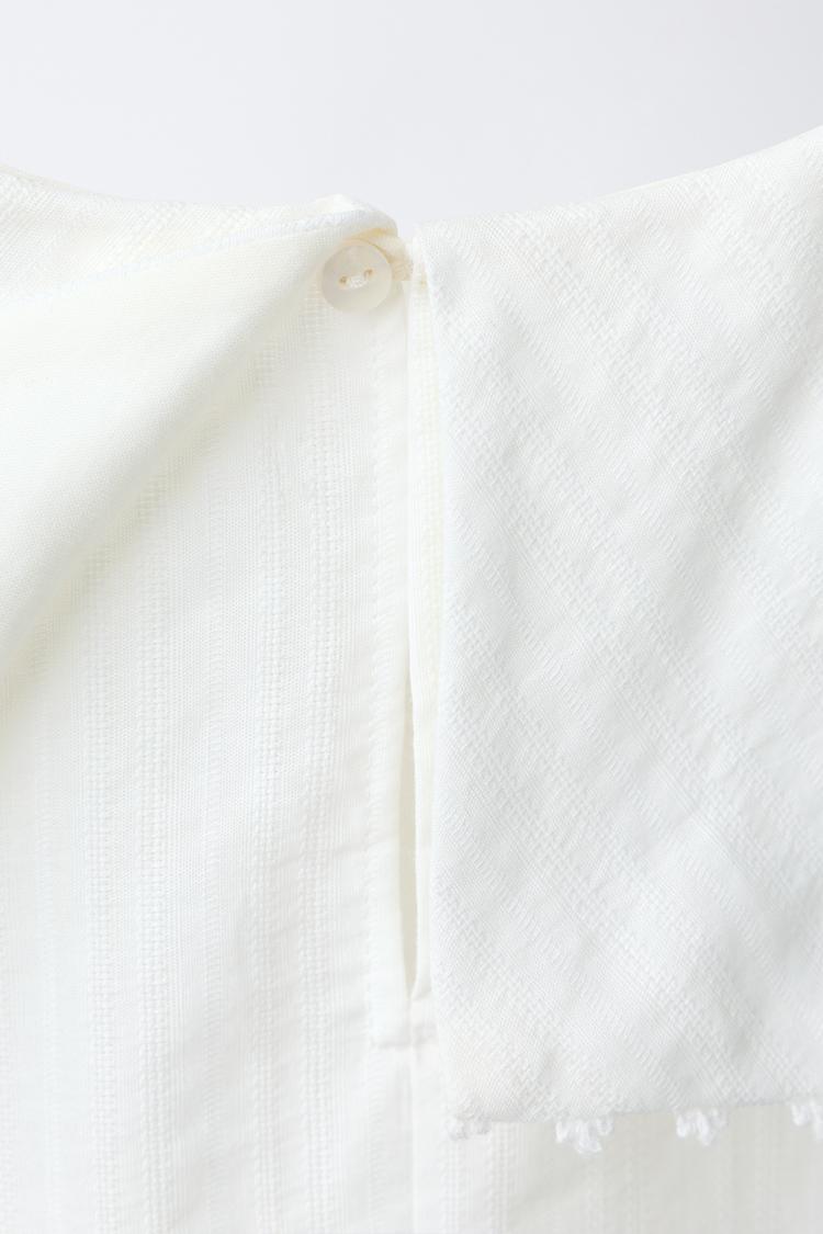 Camisa de malla con lunares y cuello Peter Pan 4