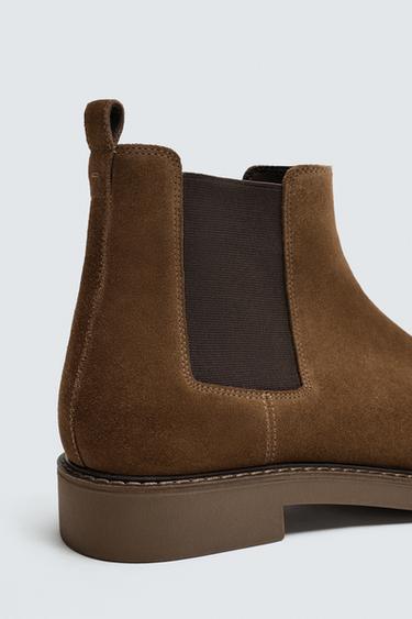 LEATHER CHELSEA BOOTS - Brown by Zara - Image 2