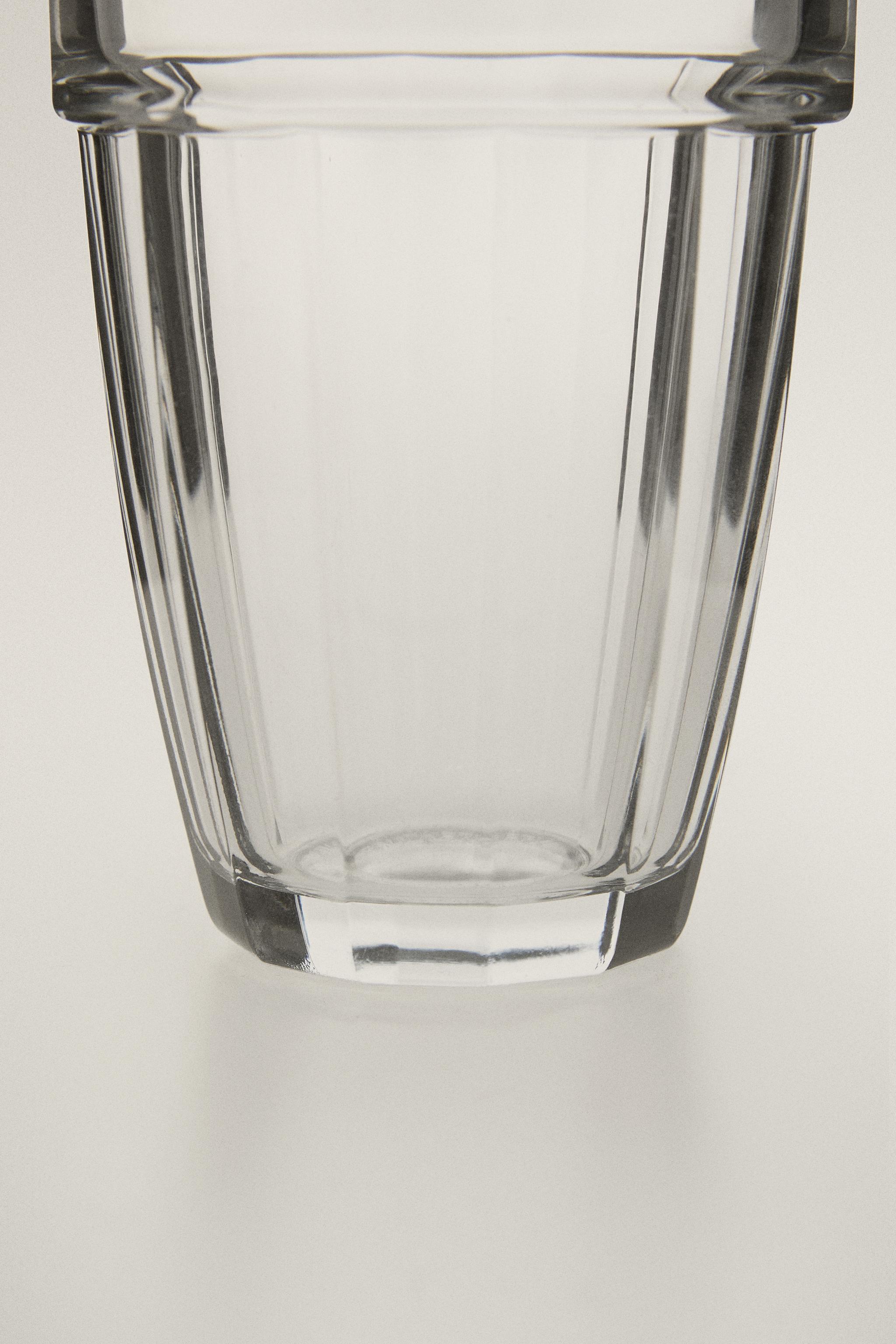 FACETED GLASS TUMBLER