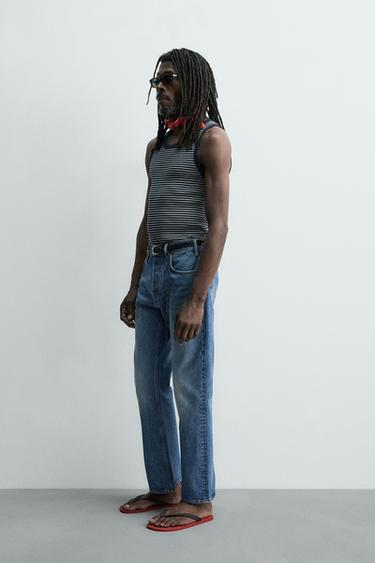 STRIPED JACQUARD TANK TOP X AARON LEVINE - Blue/White by Zara - Image 3