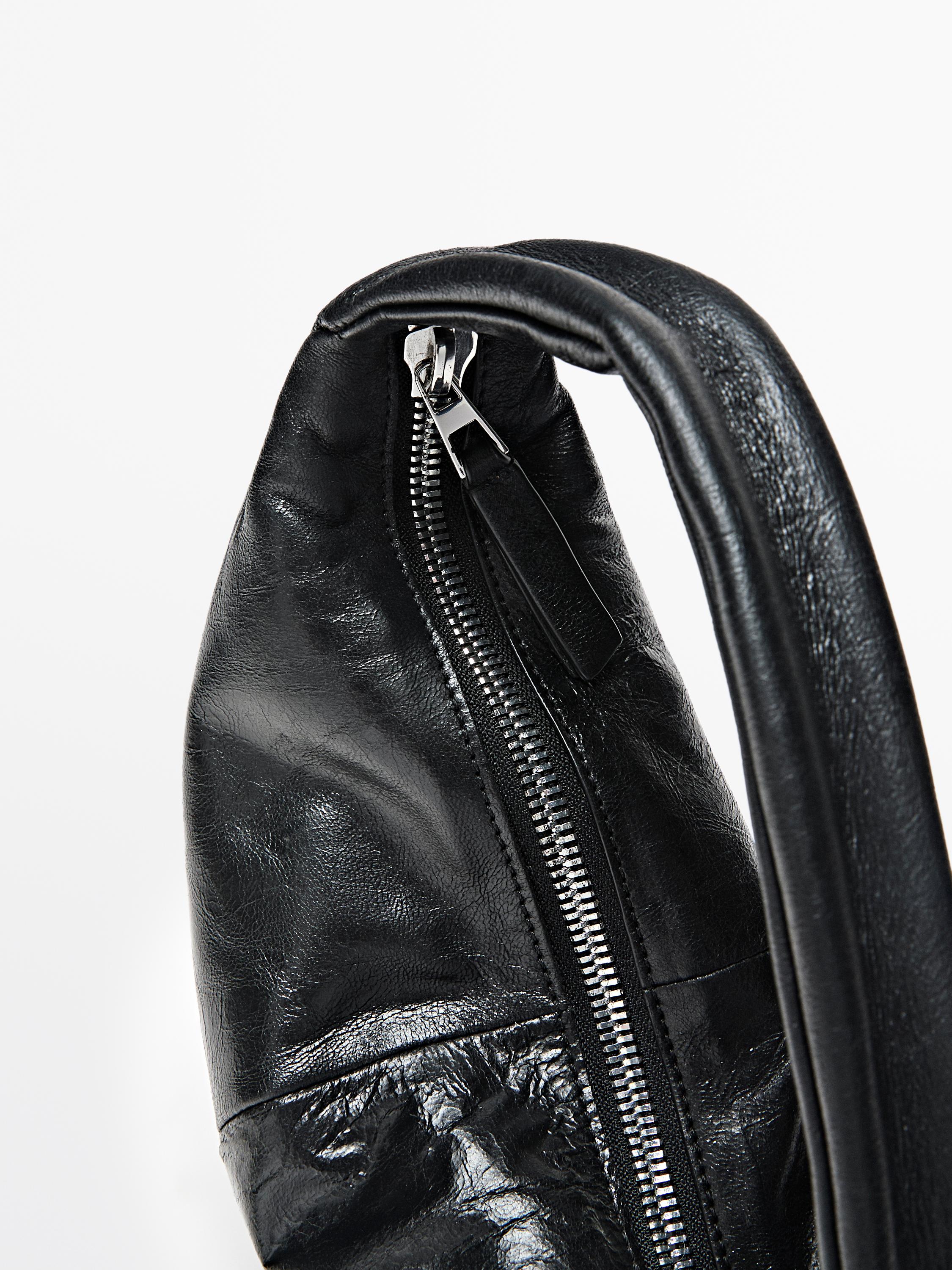 Mini nappa leather half-moon bag