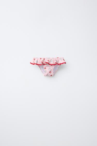 1-6 YEARS/ TWO PACK RUFFLE AND STRAWBERRY SWIM BRIEFS - Pink by Zara - Image 1