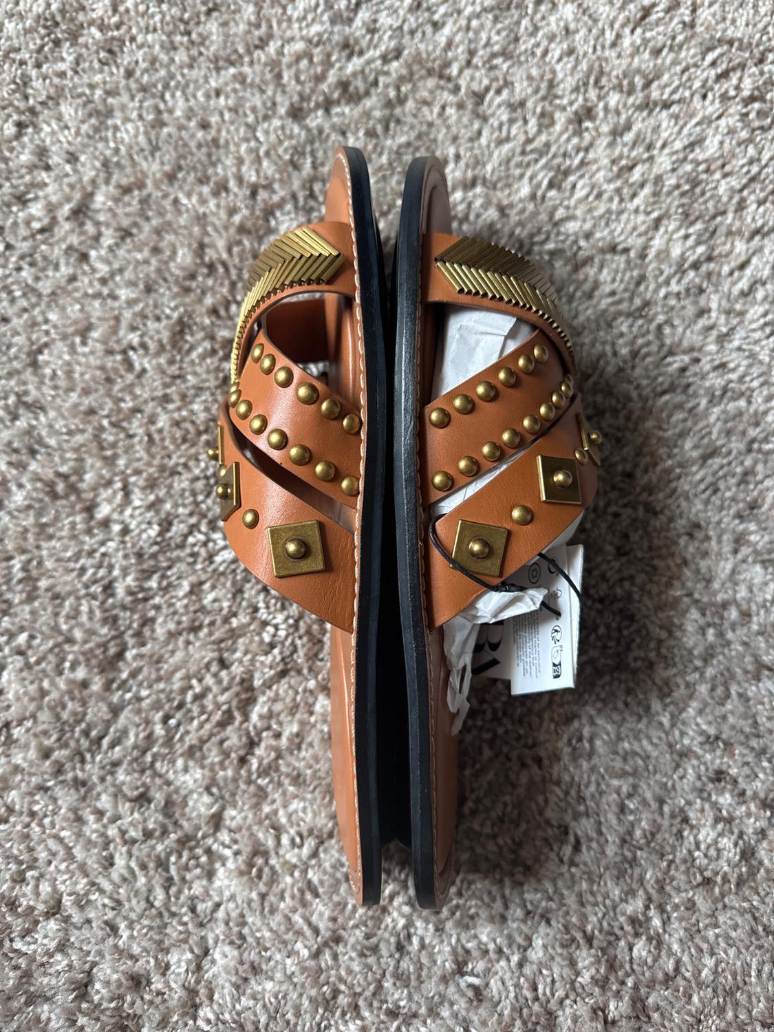LEATHER STRAPPY SANDALS - Image 3