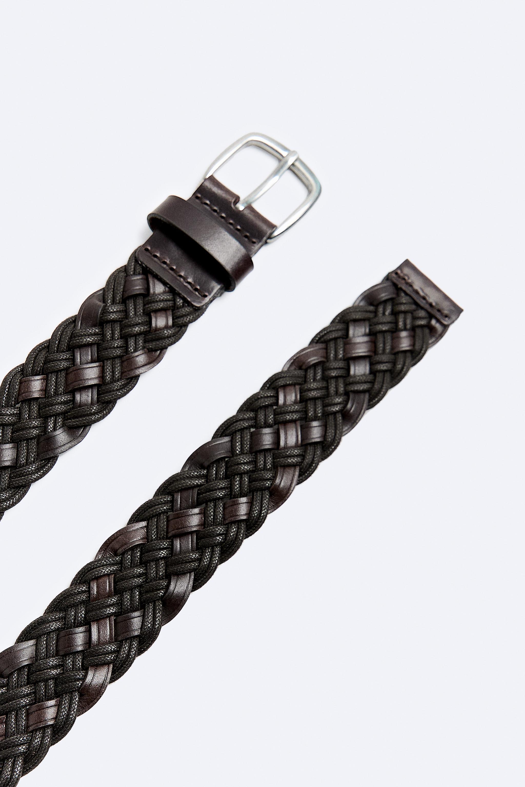 Braided Woven Leather Belt (Unisex  Dark Brown), Men's Fashion, Watches &  Accessories, Belts on Carousell