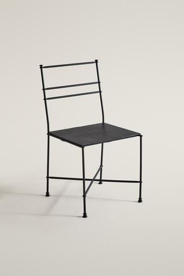 OUTDOOR WROUGHT IRON CHAIR — Black 1