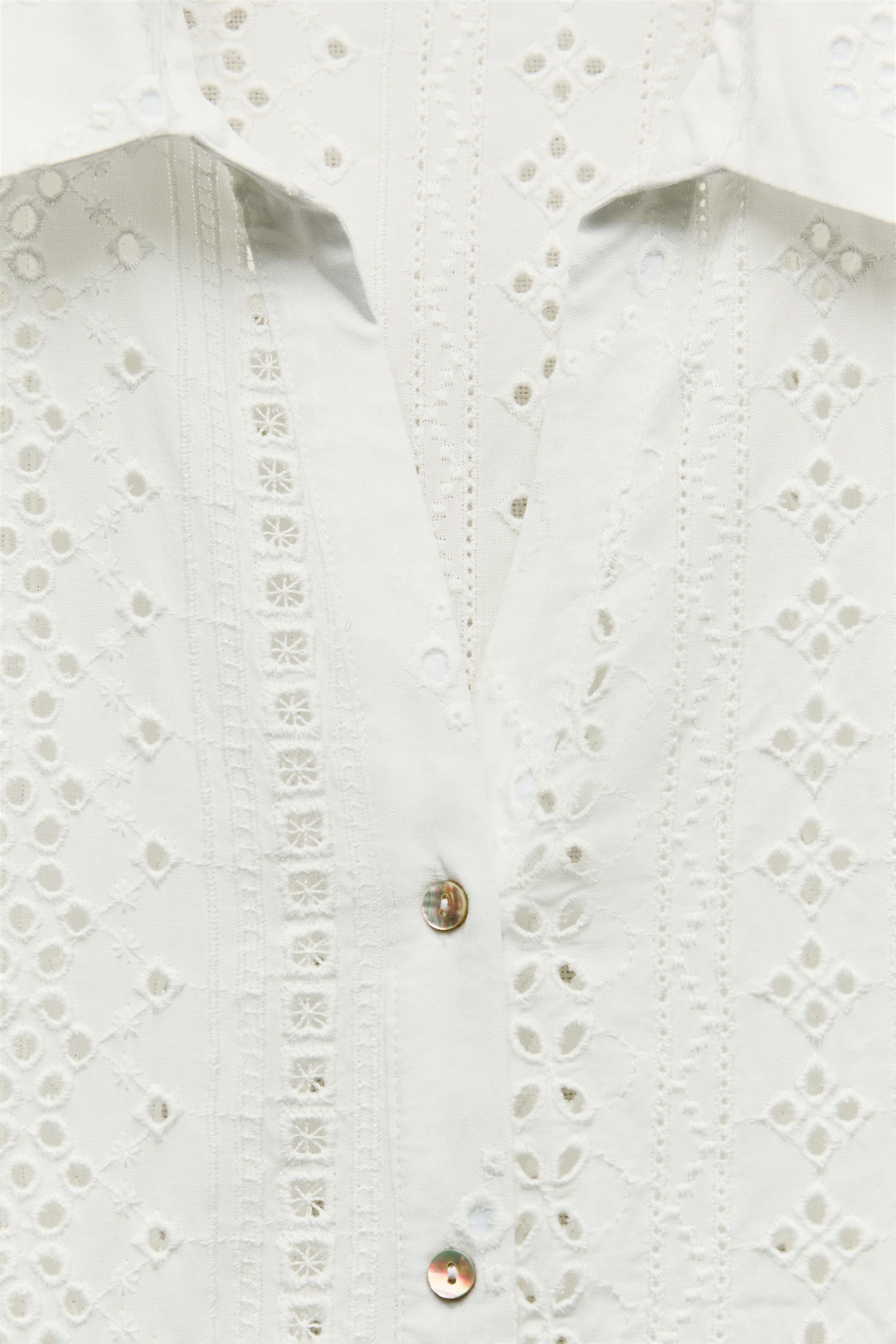 OPENWORK EMBROIDERY SHIRT