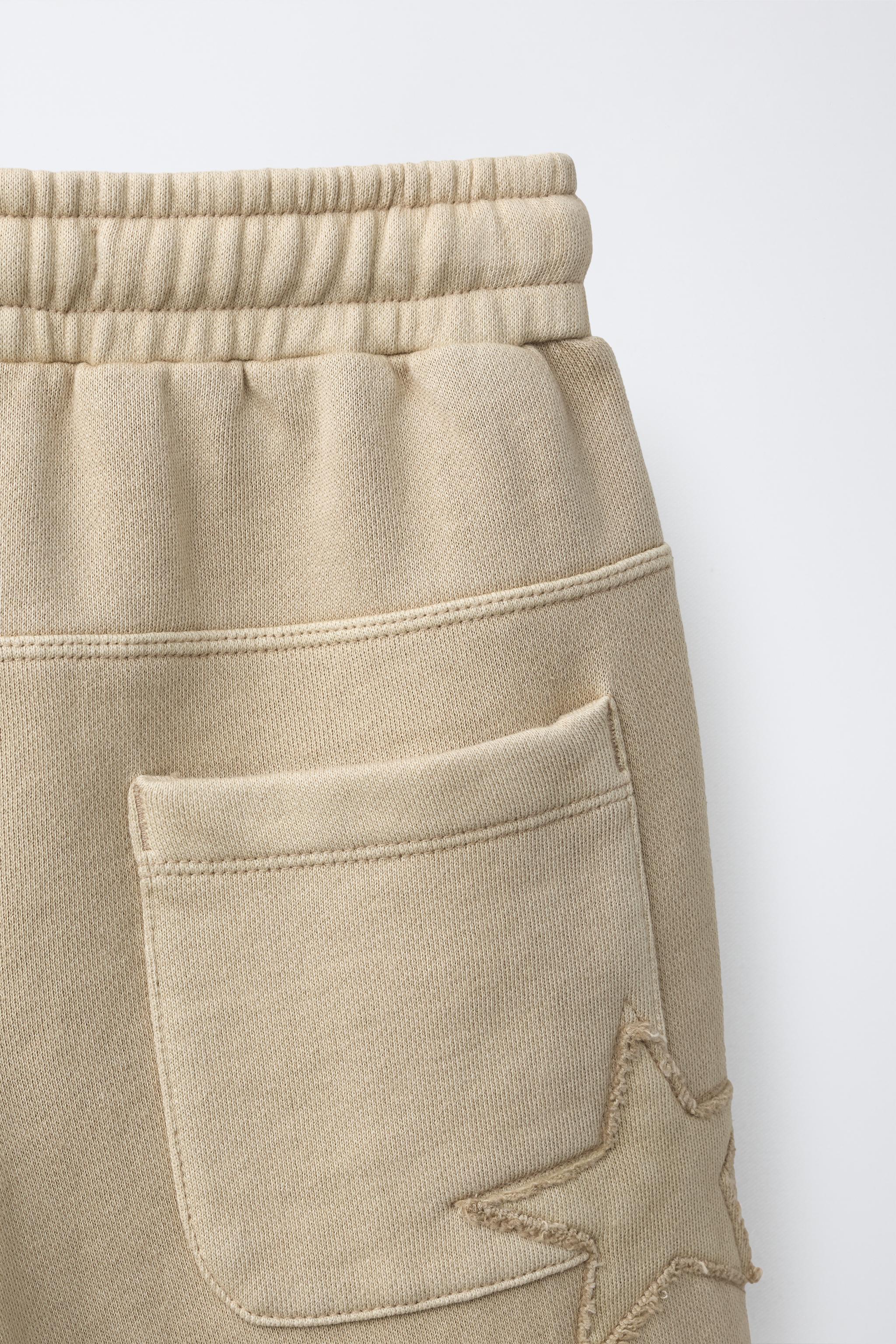 STRAIGHT-LEG STAR PATCH PANTS