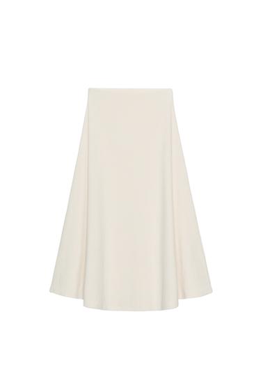 FALDA SOFT CAPA - Blanco roto de Zara