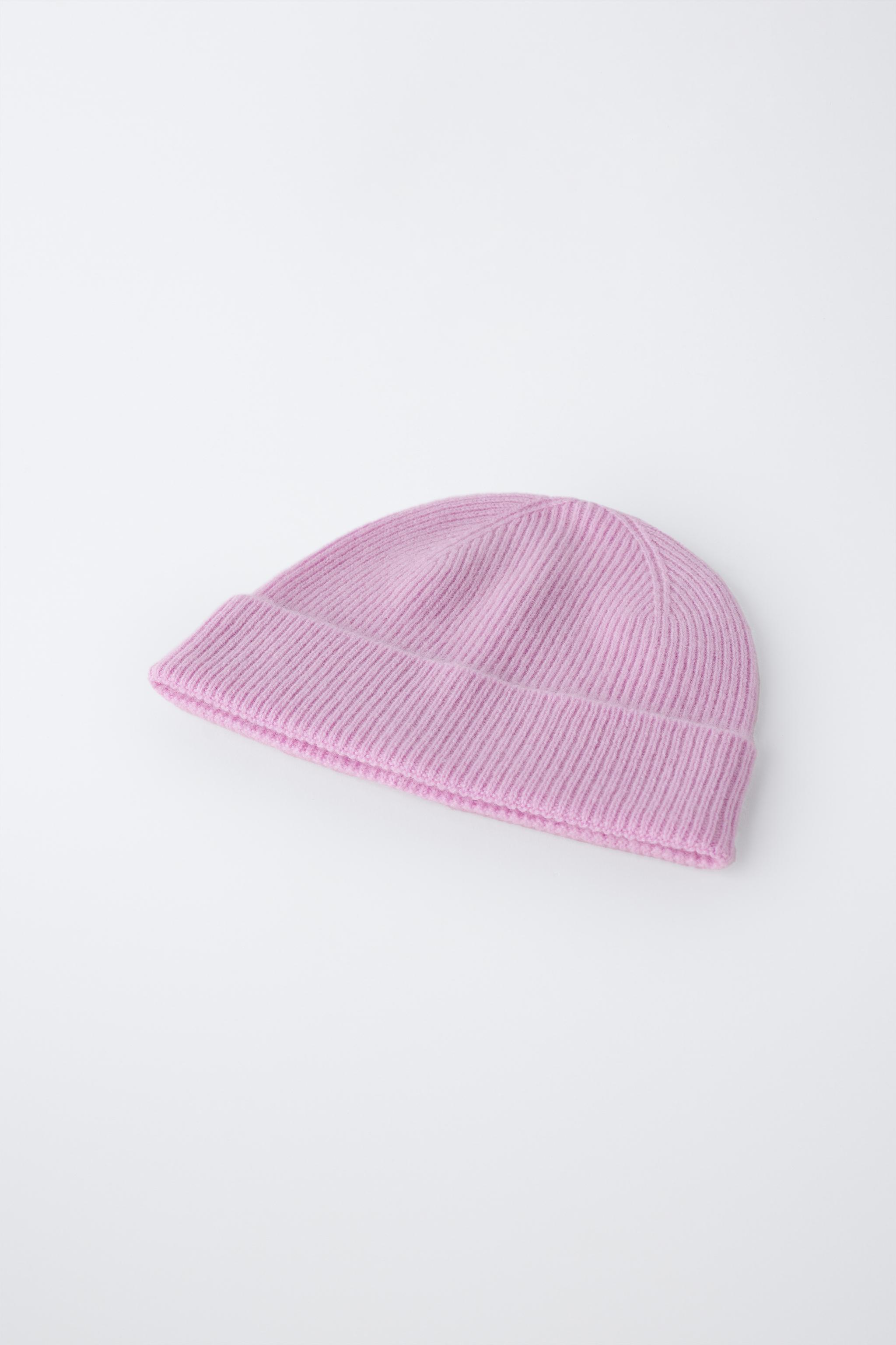 100% CASHMERE BEANIE — Pink