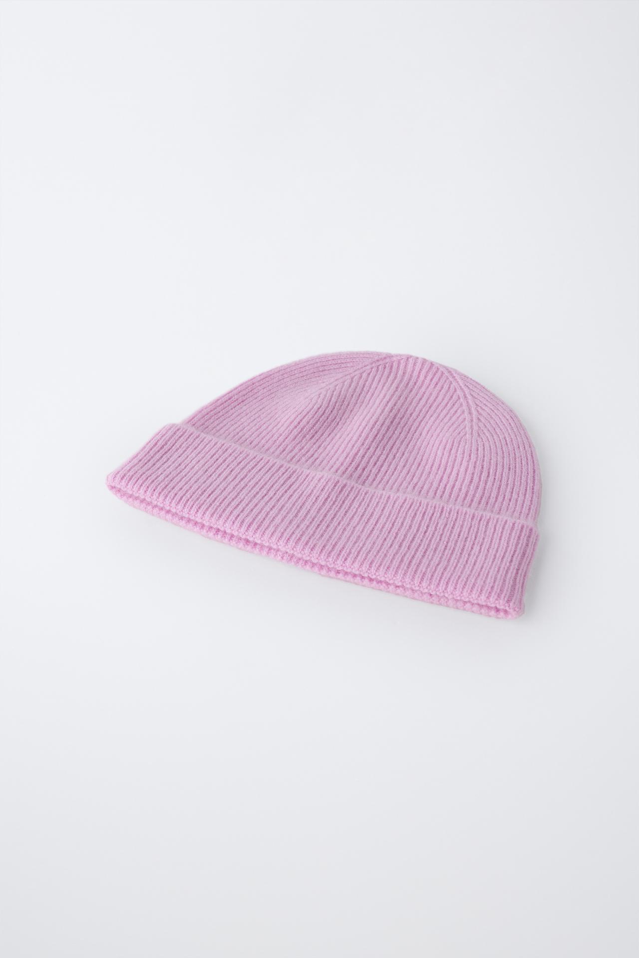 ZARA TIMELESS - 100% CASHMERE HAT — Pink