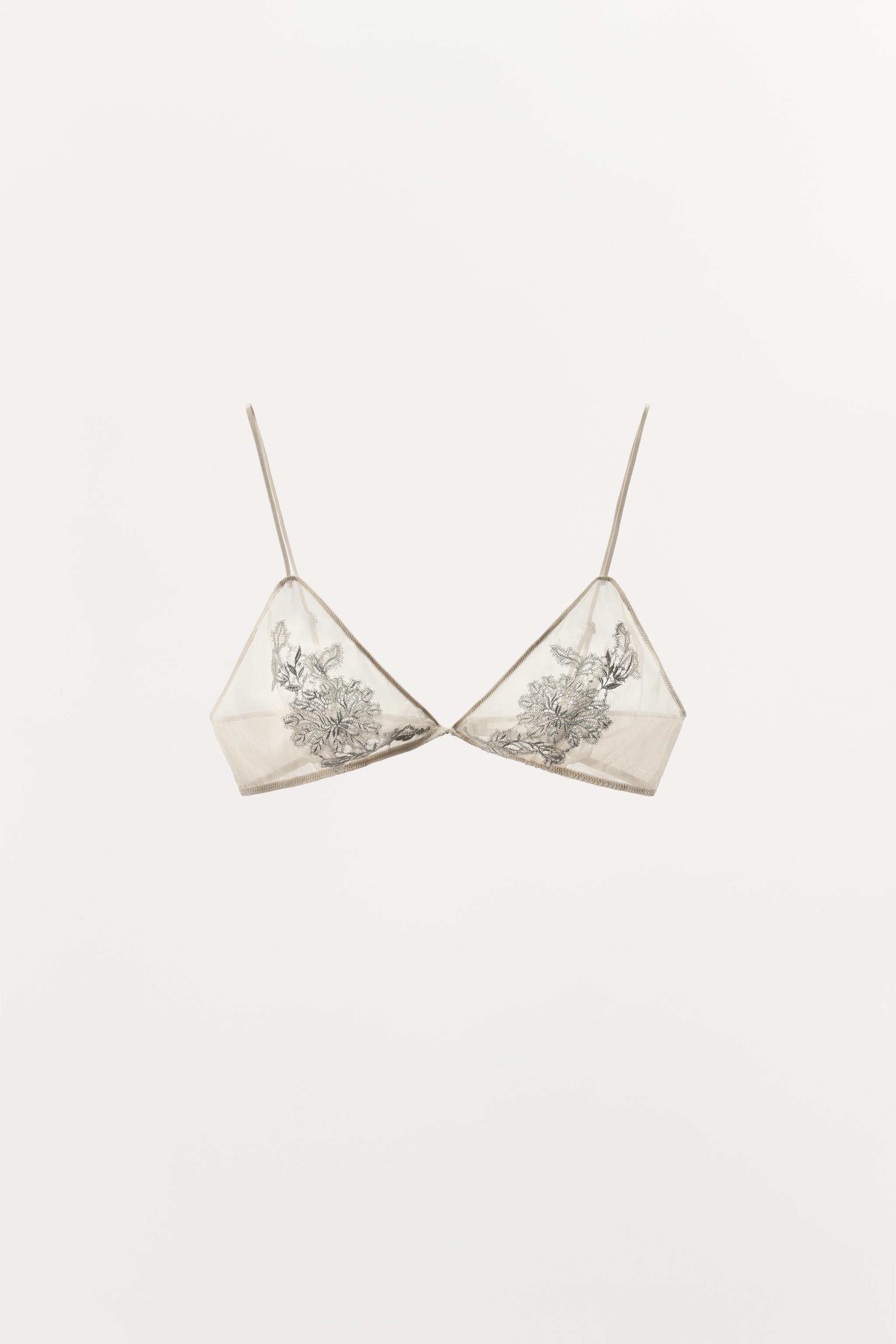 100% SILK LACE TRIANGLE BRA