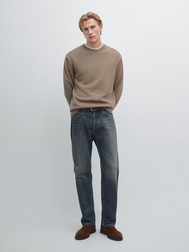 Pull en maille chinée à col rond - 548 de Zara - Image 0