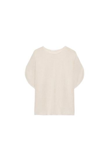 TOP RÚSTICO MANGA CAPA - Beige claro de Zara