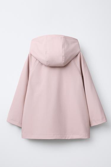 WATER-REPELLENT RUBBERISED RAINCOAT - Pale pink by Zara - Image 1