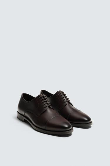 Zara LEATHER DRESS SHOES - Brown