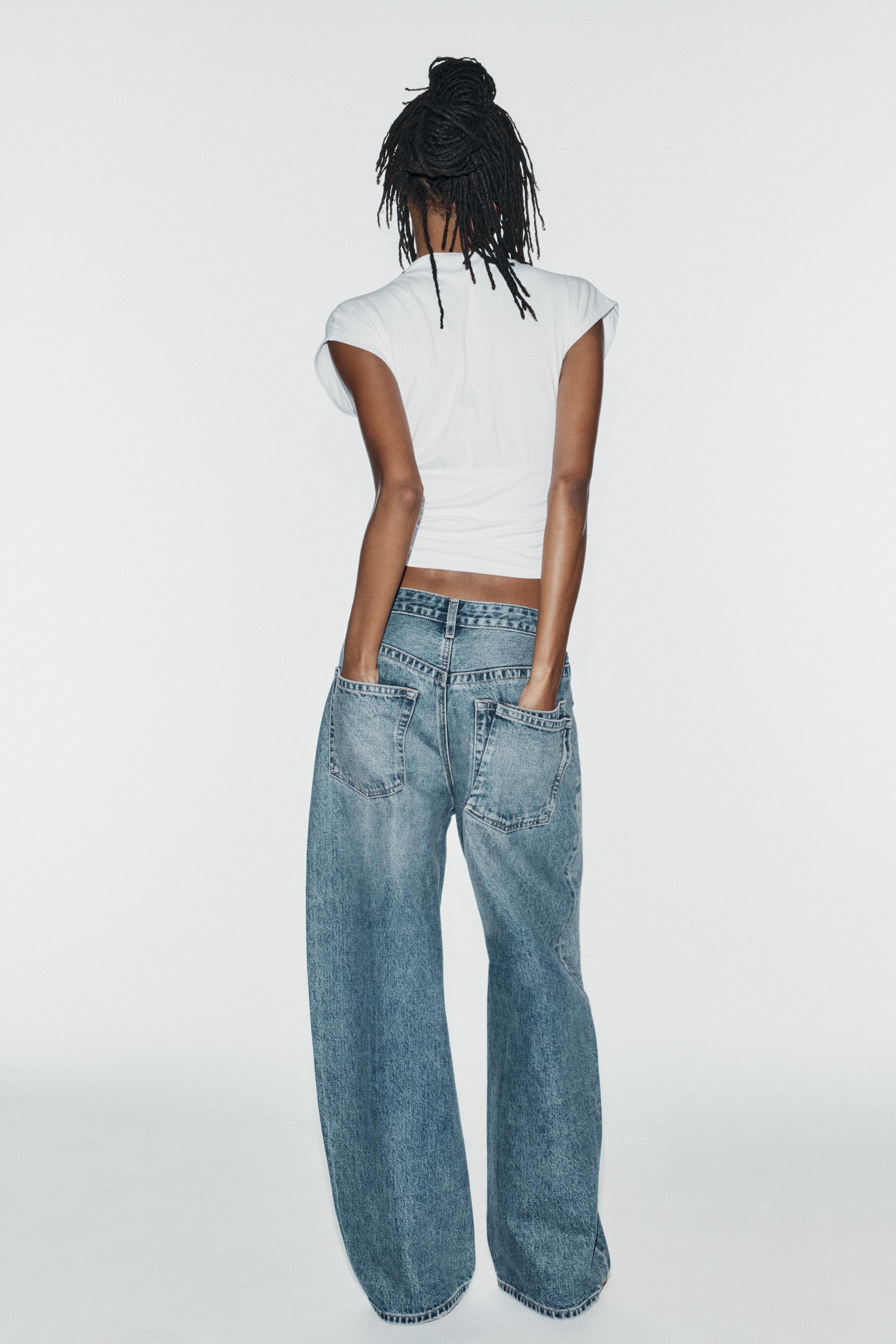 Zara Trf Orta Bel Baggy Jean görsel 4
