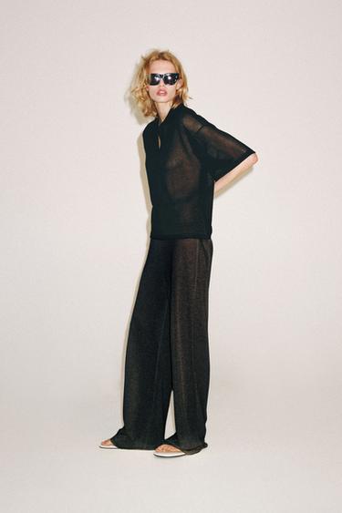 КОМПЛЕКТ ИЗ ТОПА И БРЮК В СТИЛЕ РУСТИК — БЕЖЕВЫЙ-КОРИЧНЕВЫЙ от Zara