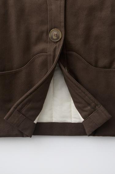 OVERSIZE PADDED GILET - Brown by Zara