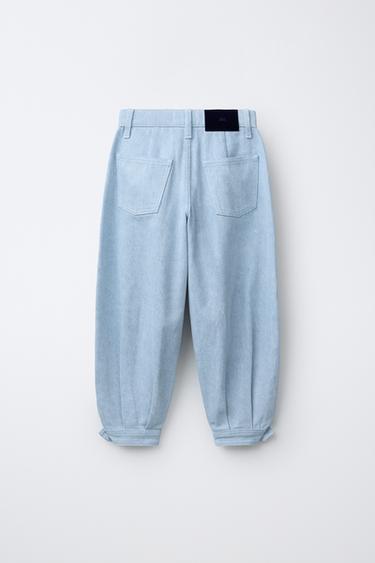 PLEATED SAROUEL TROUSERS - Light blue by Zara - Image 1