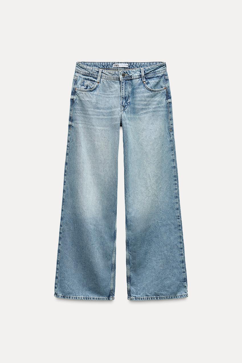 Z1975 WIDE-LEG ミッドライズ デニムパンツ - ミディアムブルー | ZARA 