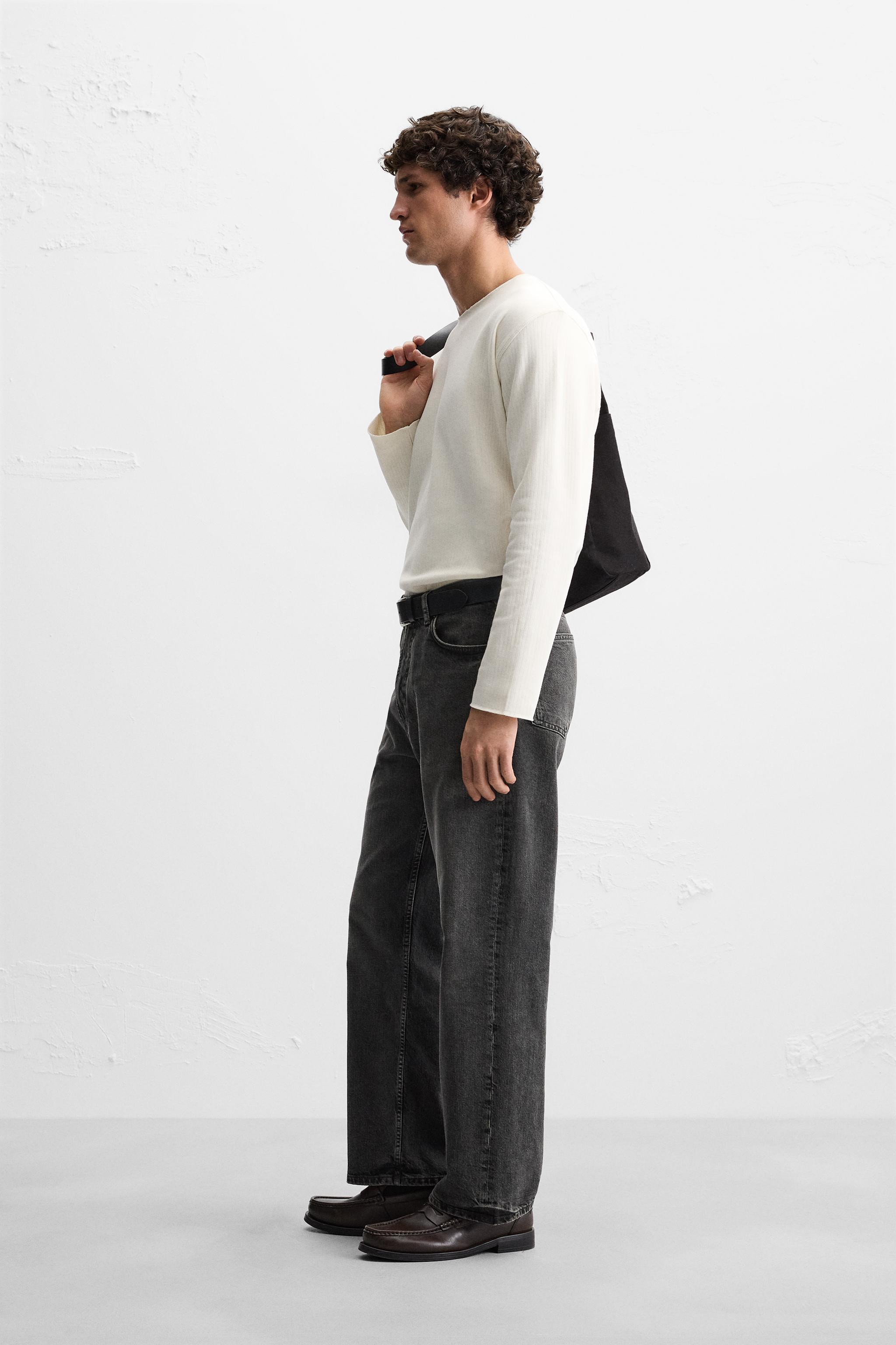 RIBBED TEXTURED T-SHIRT - Oyster-white | ZARA United States