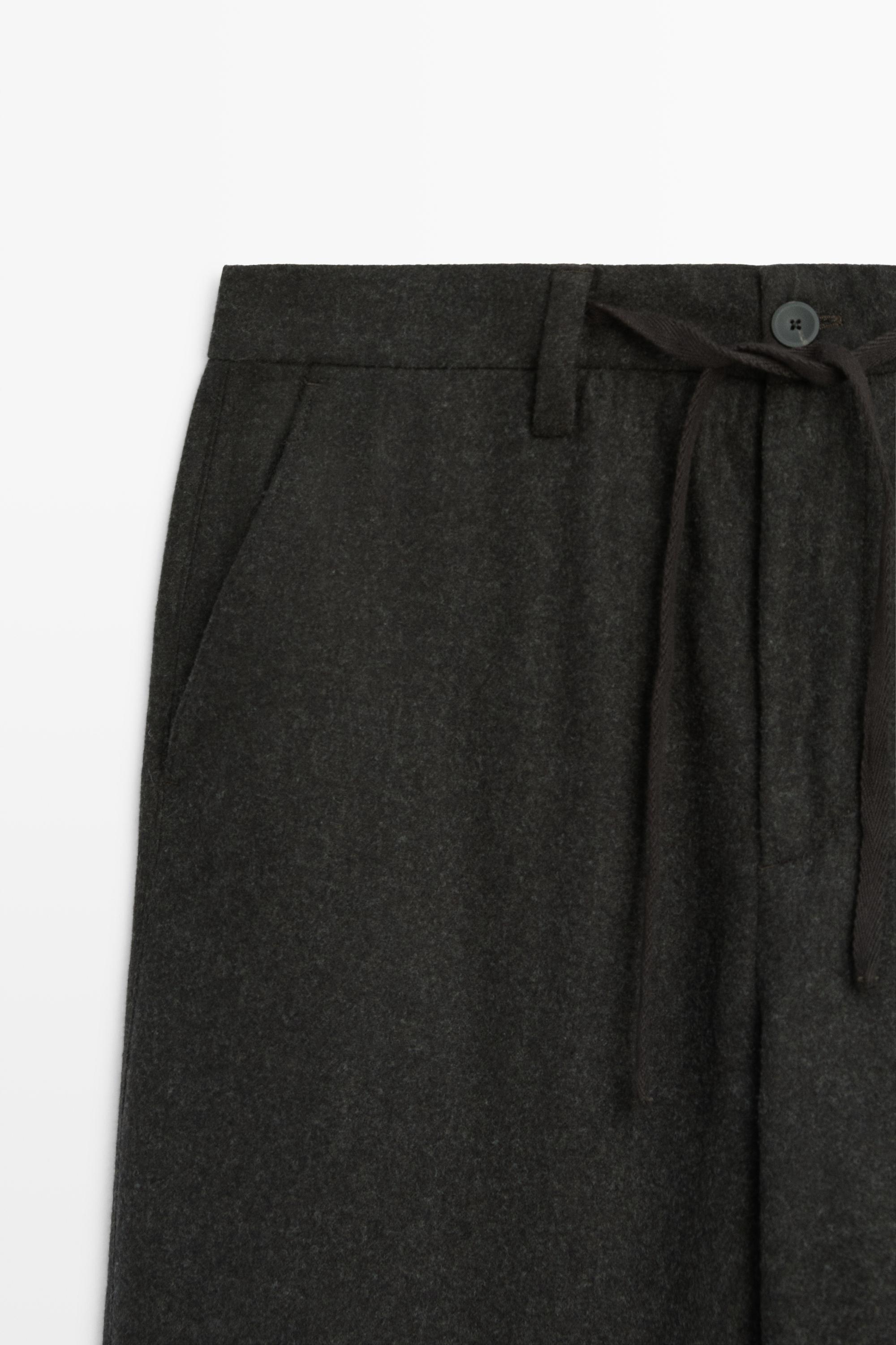 Pants flannel wool blend total look