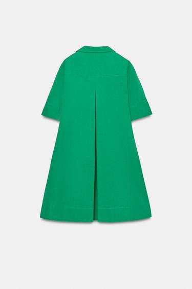 ZW COLLECTION SHORT SLEEVE SHIRT DRESS - Green by Zara - Image 6