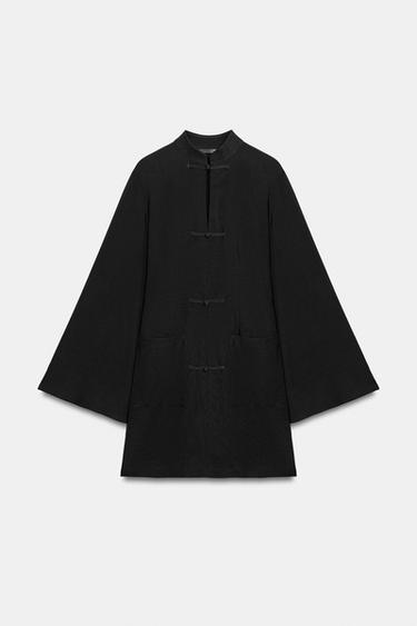 ROBE COURTE À BRANDEBOURGS - Noir de Zara - Image 5