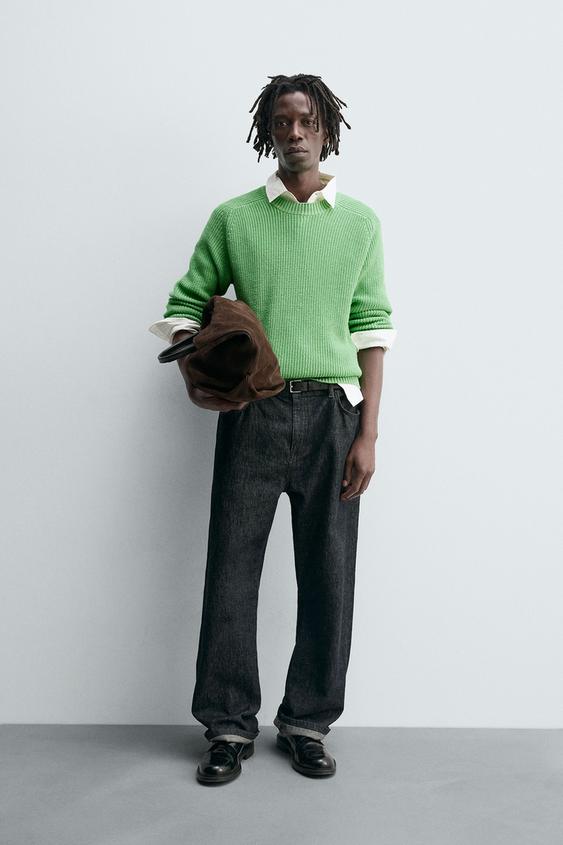 COTTON BLEND TEXTURED JUMPER