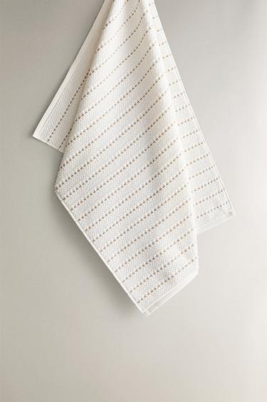 TORCHON DE CUISINE COTON ÉPONGE - Écru de Zara