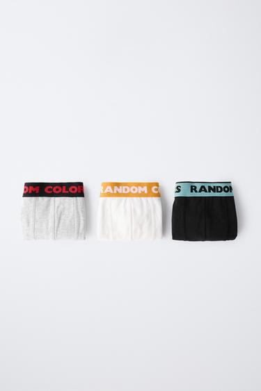 6-14 ANS/ LOT DE TROIS BOXERS À INSCRIPTION - Multicolore de Zara - Image 4