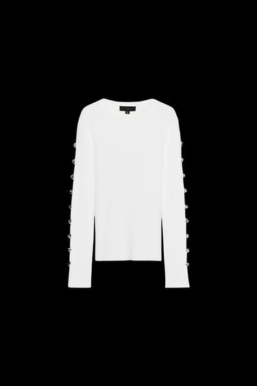Zara RIBBED KNIT TOP - White - Image 0