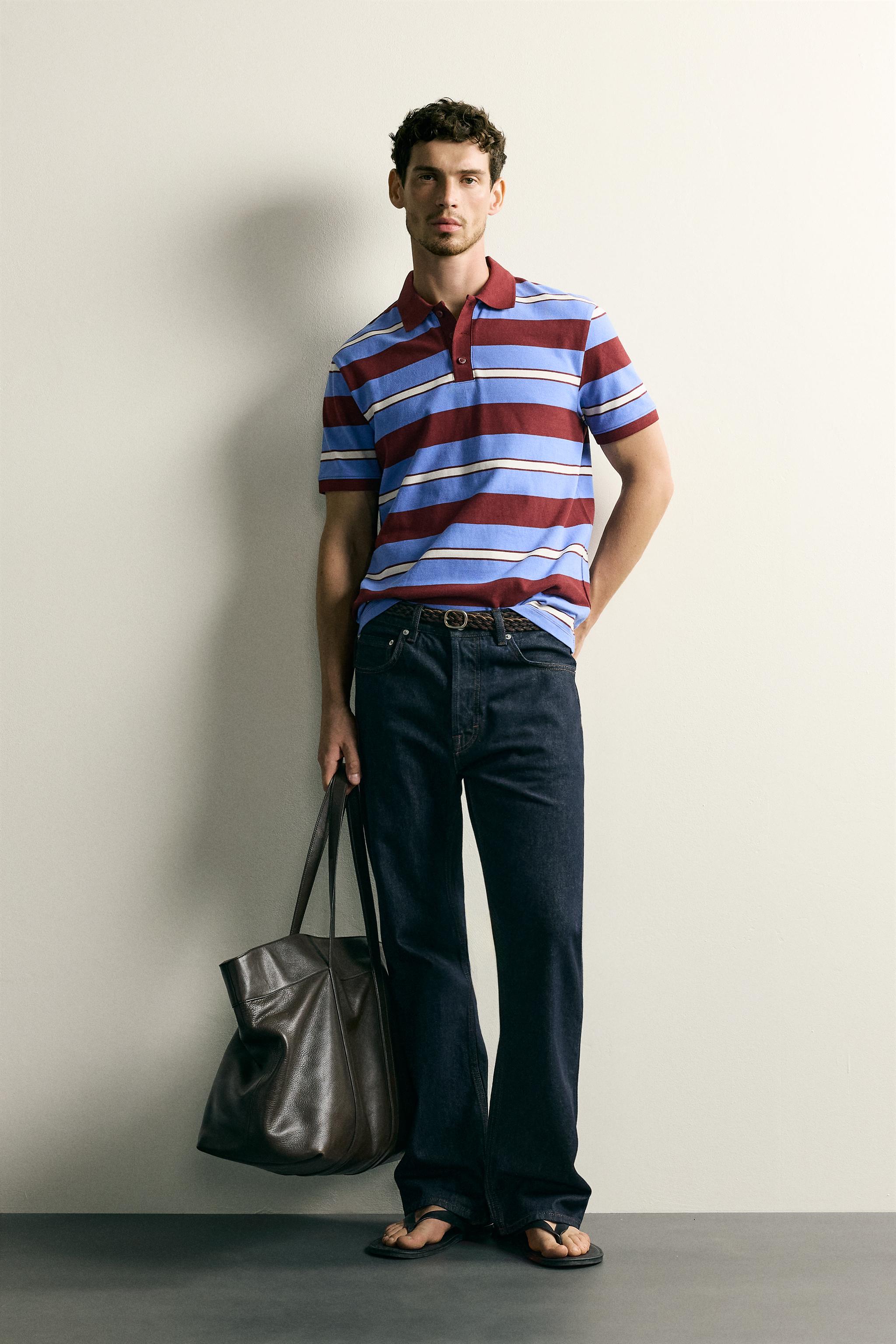 REGULAR FIT STRIPED PIQUÉ POLO