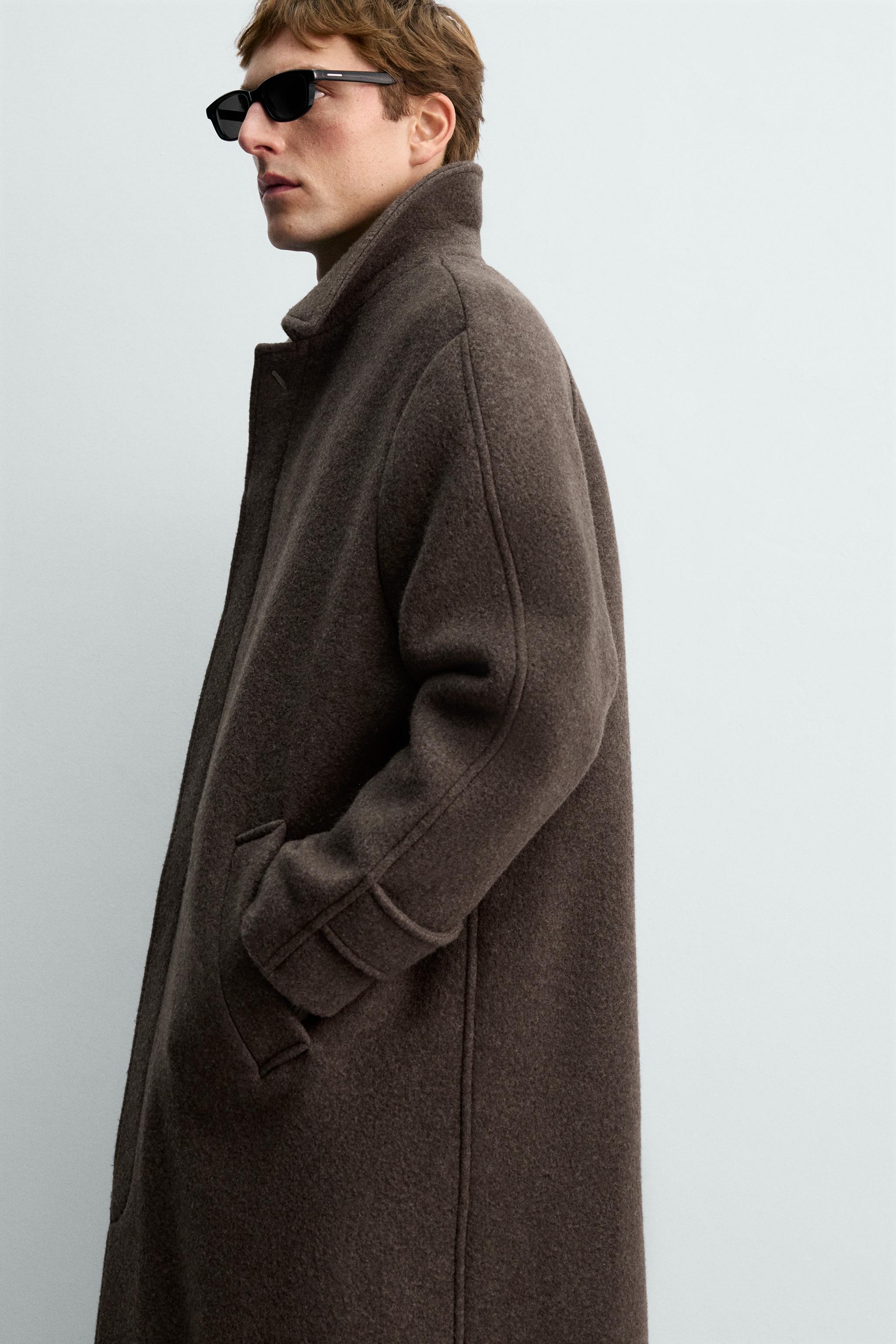 DOUBLE BREASTED MANTECO® WOOL BLEND COAT AARON LEVINE X ZARA