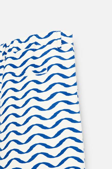 WAVY SHORT BERMUDA SHORTS - Blue/White by Zara - Image 9