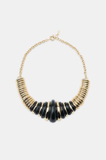 COLAR COMBINADO - Preto-ouro da Zara