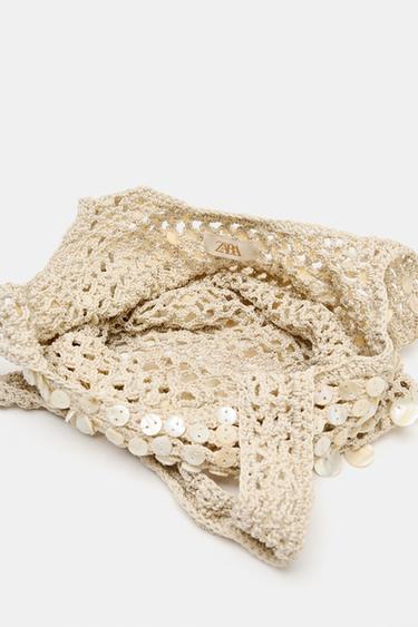 SAC PORTÉ ÉPAULE FANTAISIE - Beige clair de Zara - Image 4