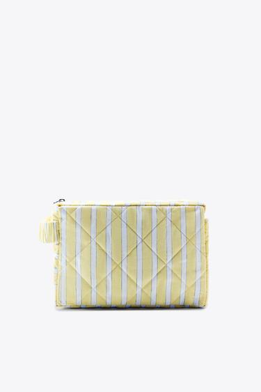 Zara STRIPED TOILETRY BAG - Yellow - Image 0