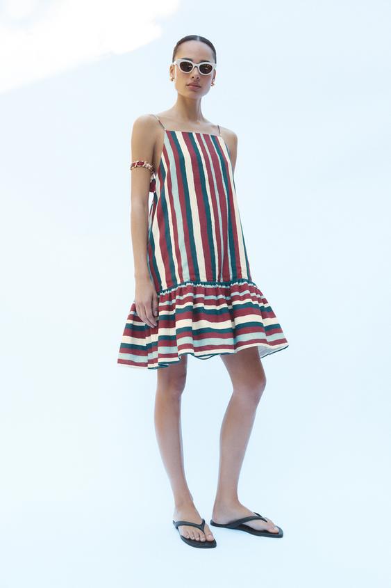VESTIDO MINI RAYAS ZW COLLECTION - Multicolor de Zara - Imagen 0