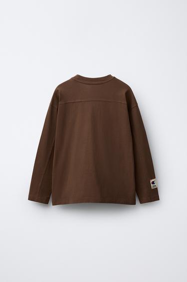 T-SHIRT IMPRIMÉ LOGO CHAMPION ® X ZARA - Marron de Zara - Image 1