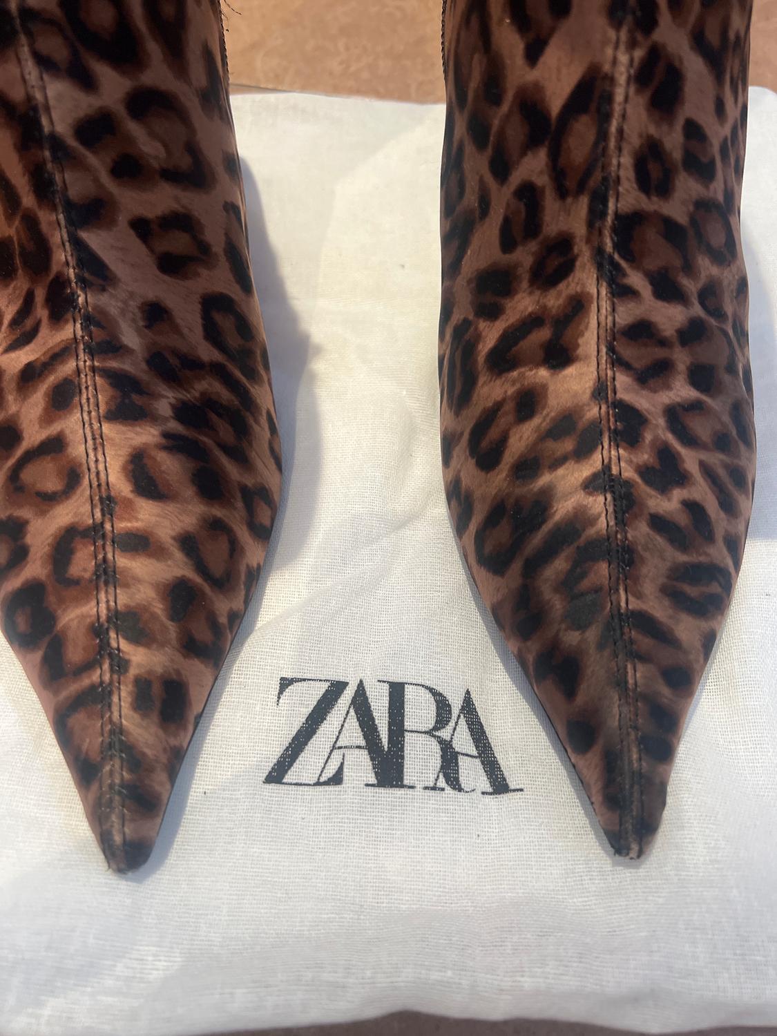 ANIMAL PRINT HIGH HEEL ANKLE BOOTS - Image 7