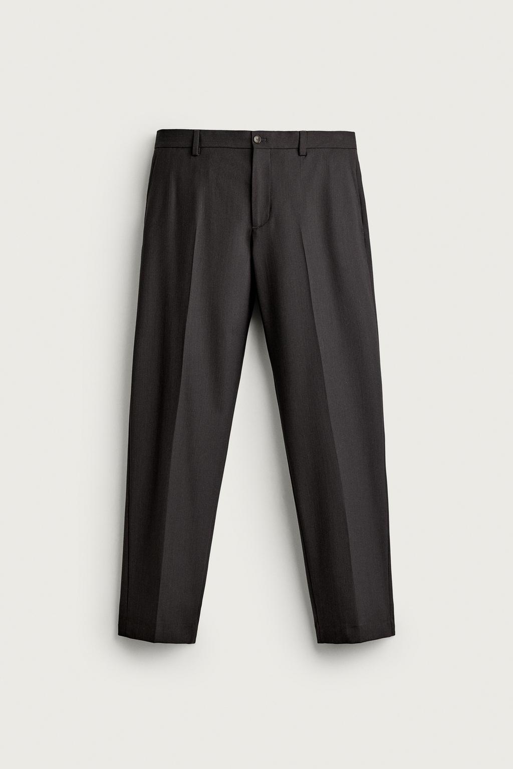 STRIPED SUIT REGULAR FIT TROUSERS