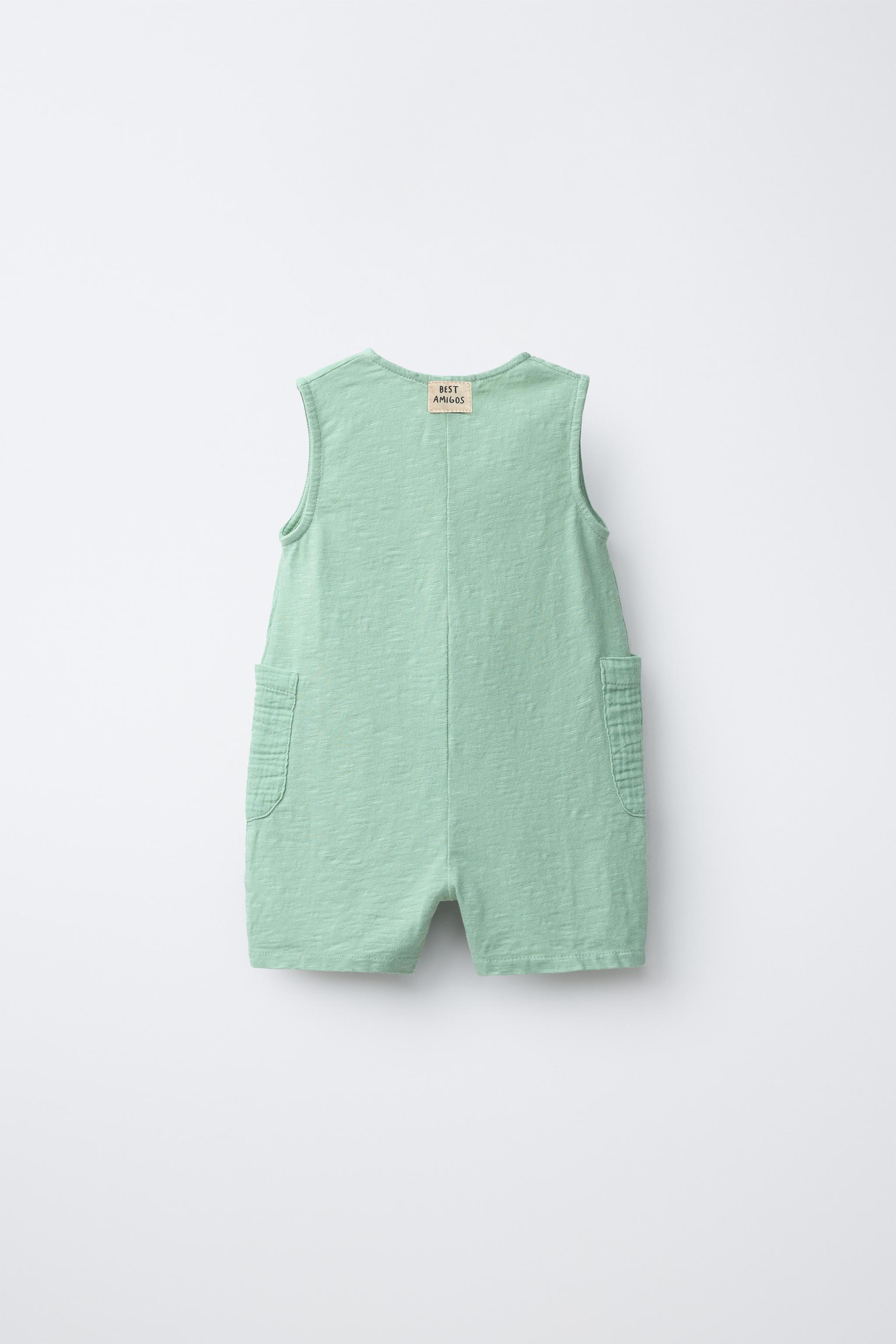 TEXTURED OVERALLS WITH LABEL