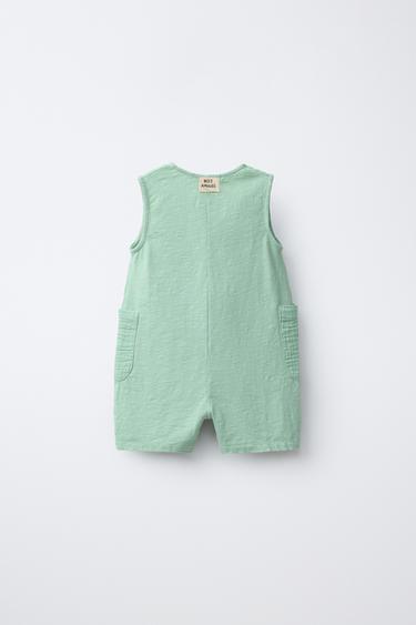 SALOPETTE TEXTURÉE ÉTIQUETTE - Vert moyen de Zara - Image 1