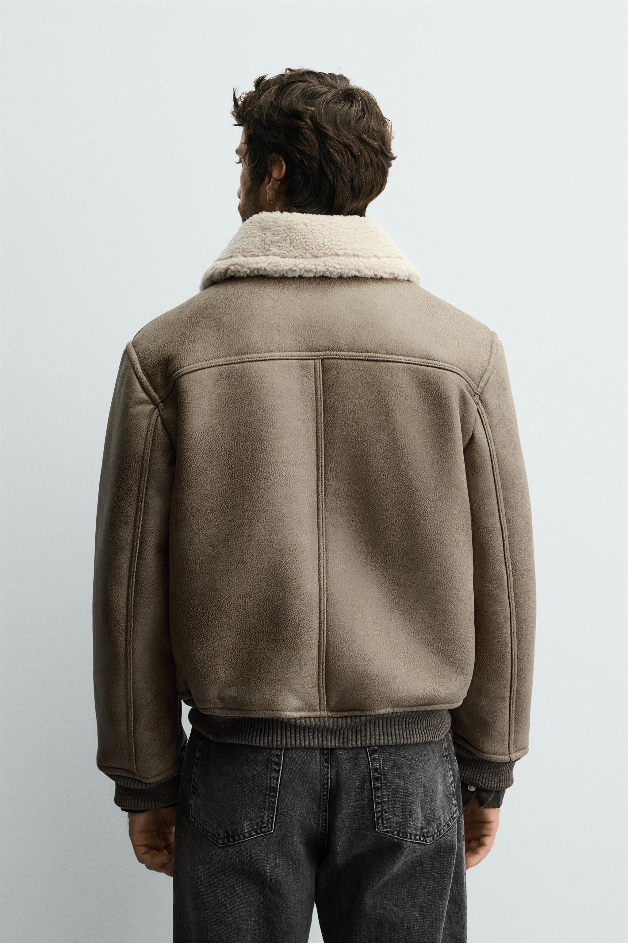 DOUBLE-FACED FAUX LEATHER JACKET