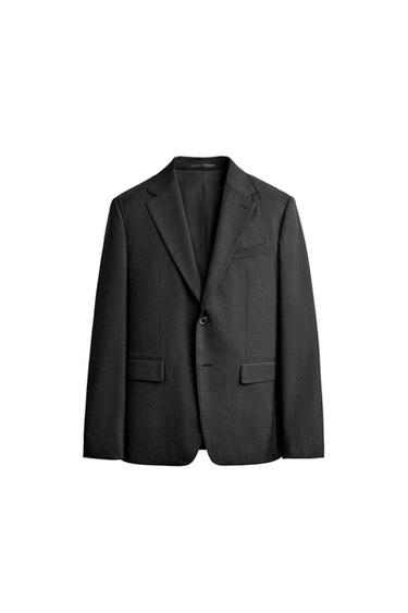 BLAZER TRAJE SLIM FIT ESTRUCTURA - Gris Antracita de Zara