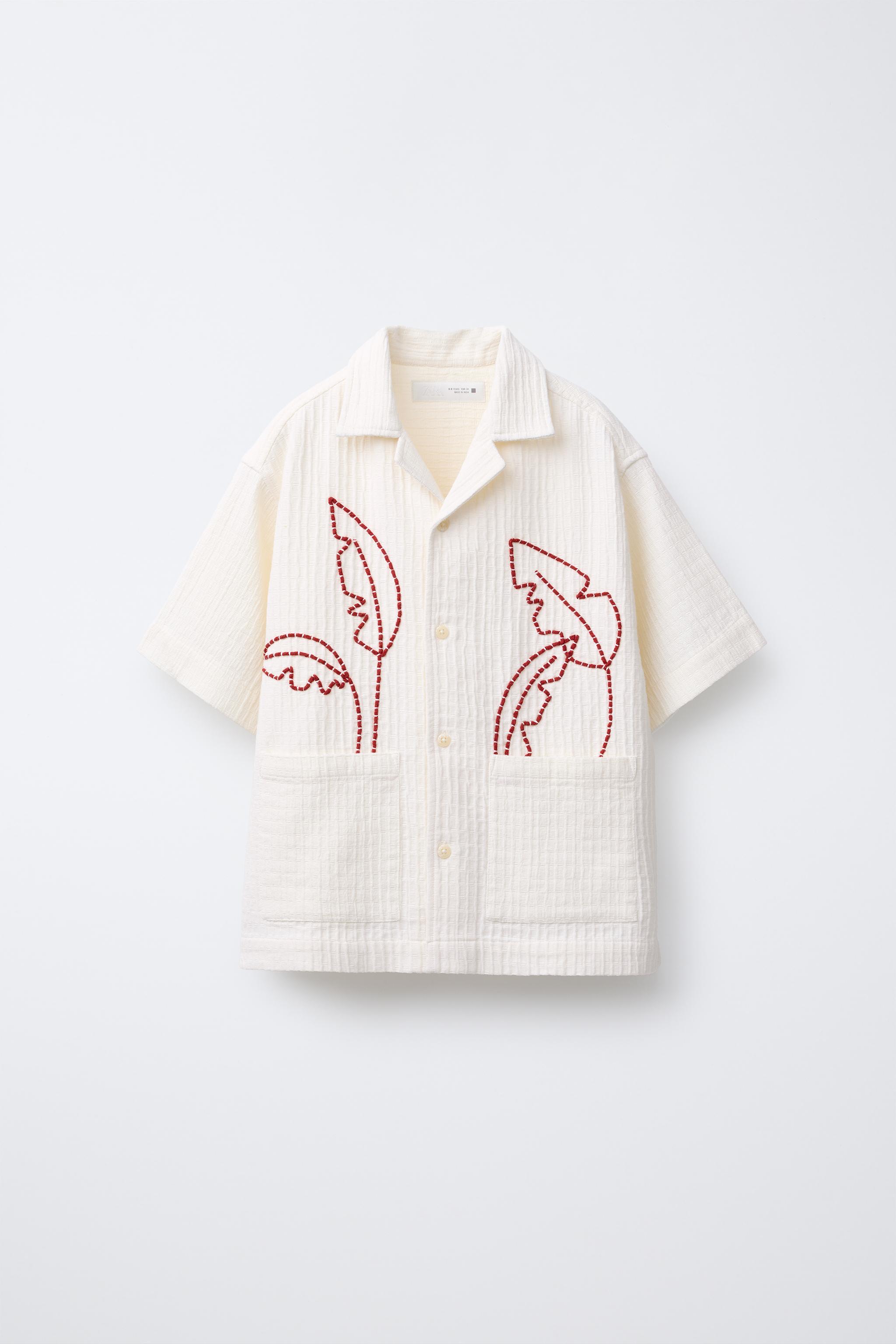 ZARA - ZARA エンブロイダリー テクスチャー ジャケットの通販