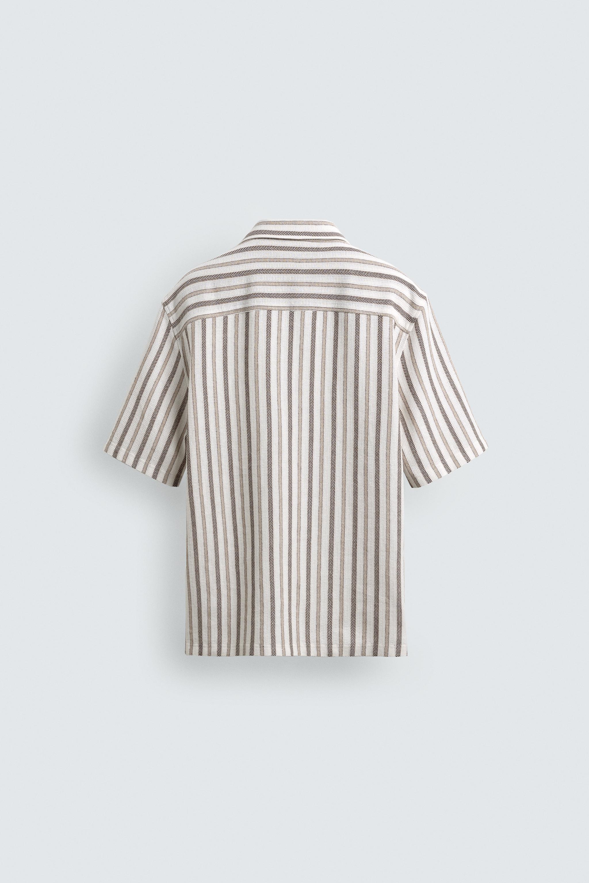 REGULAR FIT STRIPED JACQUARD SHIRT