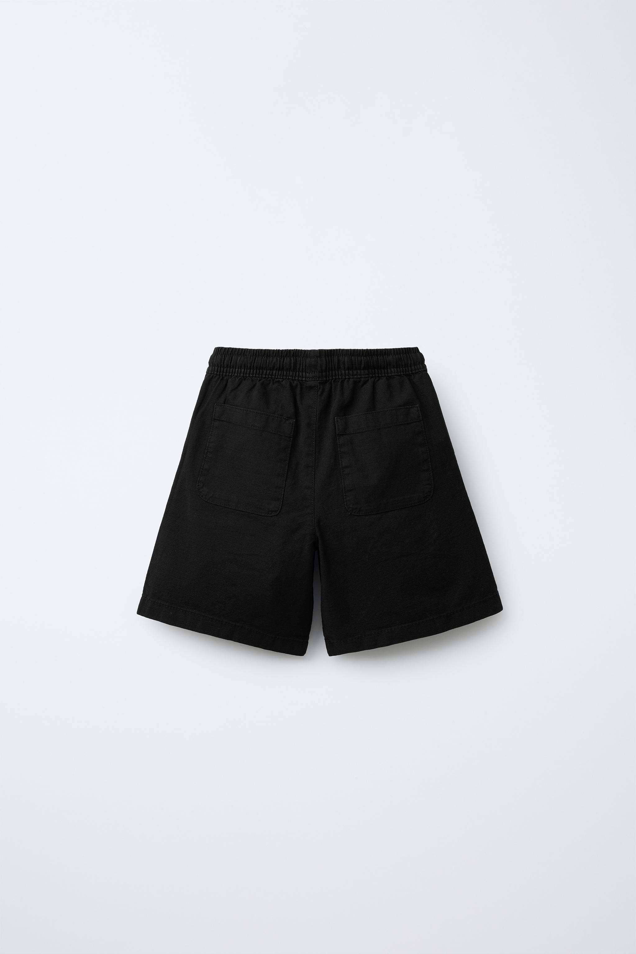 LABEL ELASTIC SHORTS - Russet | ZARA United States